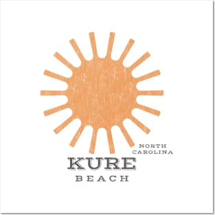 Kure Beach, NC Summertime Vacationing Beachgoing Sun Posters and Art